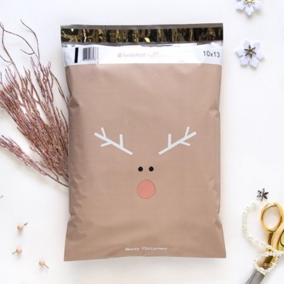 Set of 20 10x13 Reindeer Design Shipping Poly Mailer - Picture 2 of 2